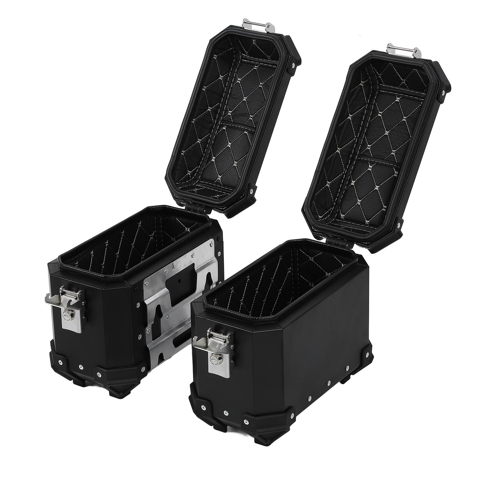 

Мотоциклетный боковой кофр из алюминиевого сплава 18 л Жесткий с опорной рамой Замок Ручка Бокс для кофров для