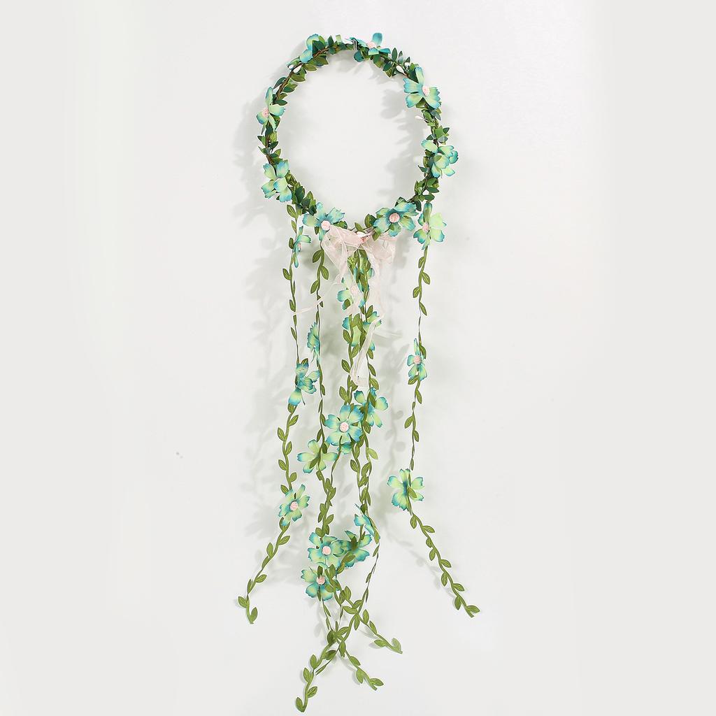 Coroa de Videiras de Flores de Rattan Boêmia para Acessórios de Noiva Casamento Meninas Coroa de Flores Faixa de Cabelo Penteados Adorno de Cabeça