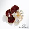 Bo Xin Yun Luxury Handmade Enamel Flower Brooch with Zircon Accents