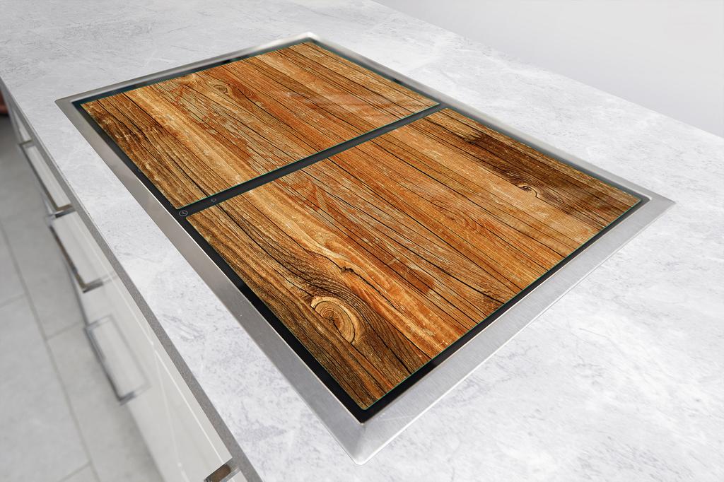 GLAS SCHUTZPLATTE BRETT 75x52 HOLZ