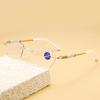 New Rimless Reading Glasses for Men Women Fashion Transparent Far Sight Eyeglasses Classic Diamond Cut Presbyopia Eyeglasses