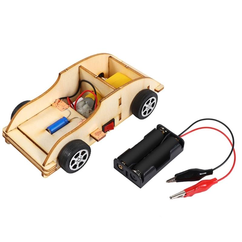 

STEM Toy Kits Wooden Car Kits DIY Science Experiment Set Wooden Building Project Early Education Invention Materials 1