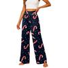 Women's Elastic Waist Casual Straight Leg Pants with Pockets for Everyday Wear