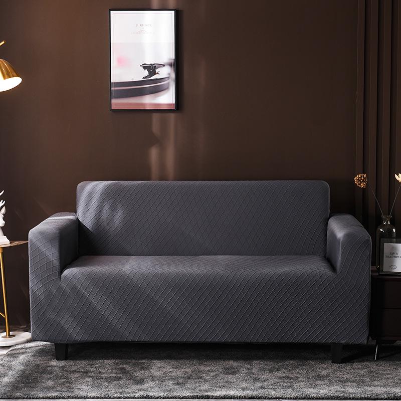 

2023 Утолщенный жаккардовый нескользящий эластичный чехол для диванной подушки, универсальный, подходит для всех сезонов Single S (90-140CM) темно-серого