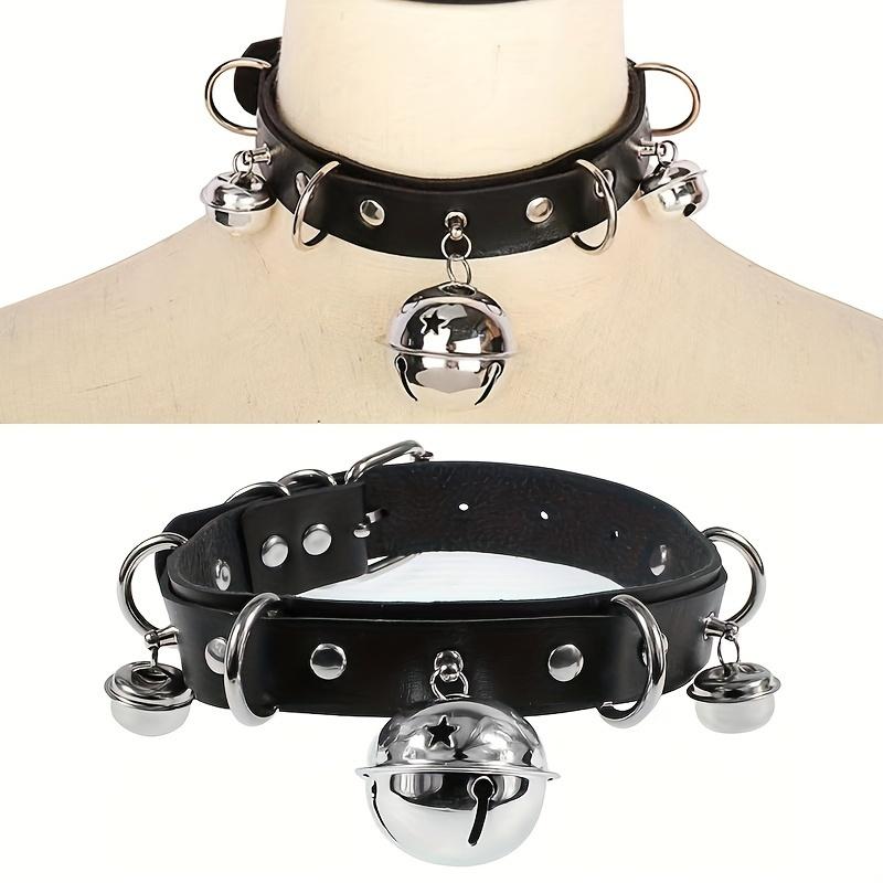 Punk Gothic Style PU Leather Faux Jewelry Collar Bracelet Bangle Bracelet,Male Female Lover Necklace Holiday Party Costume