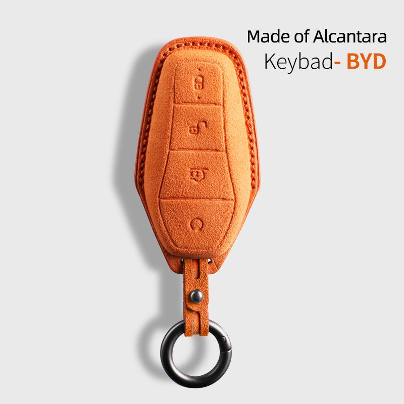 Made for Alcantara Car Remote Key Case Bag For BYD Qin Han Tang Song pro plus MAX Ev Atto 3e2 Seal dolphin frigate07 Destroyer05