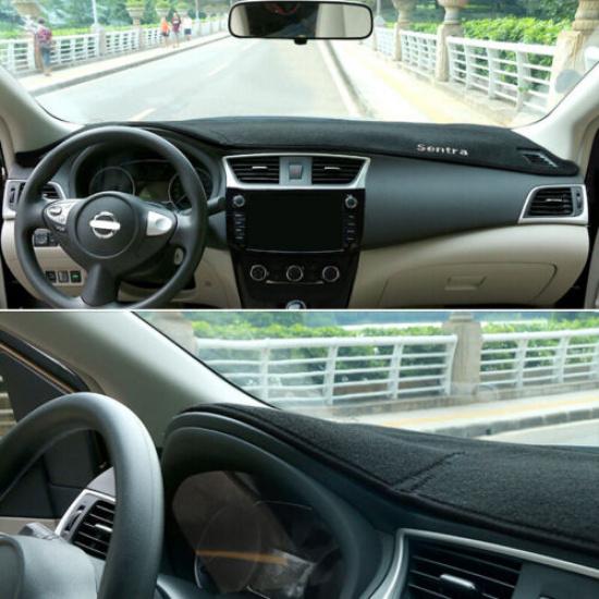 Black CAR Dashboard Dash Mat Non-Slip Sun Cover Pad For Nissan Sentra 2013-2019