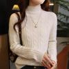 Four-Strand Thick Cable Knit High-Neck Cashmere Sweater - Slim-Fit, Soft and Smooth Women's 2025 Autumn/Winter Collection.