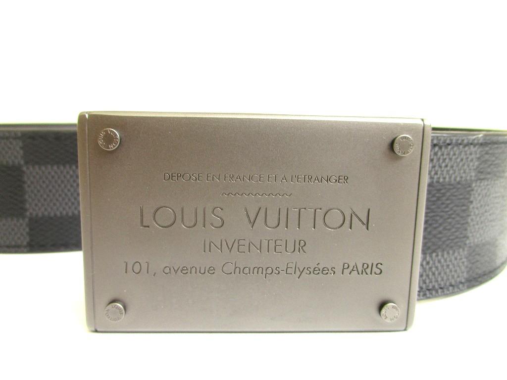 Authentic LOUIS VUITTON Damier Graphite Infini Inventure Buckle Belt Size M #a877  Refurbished