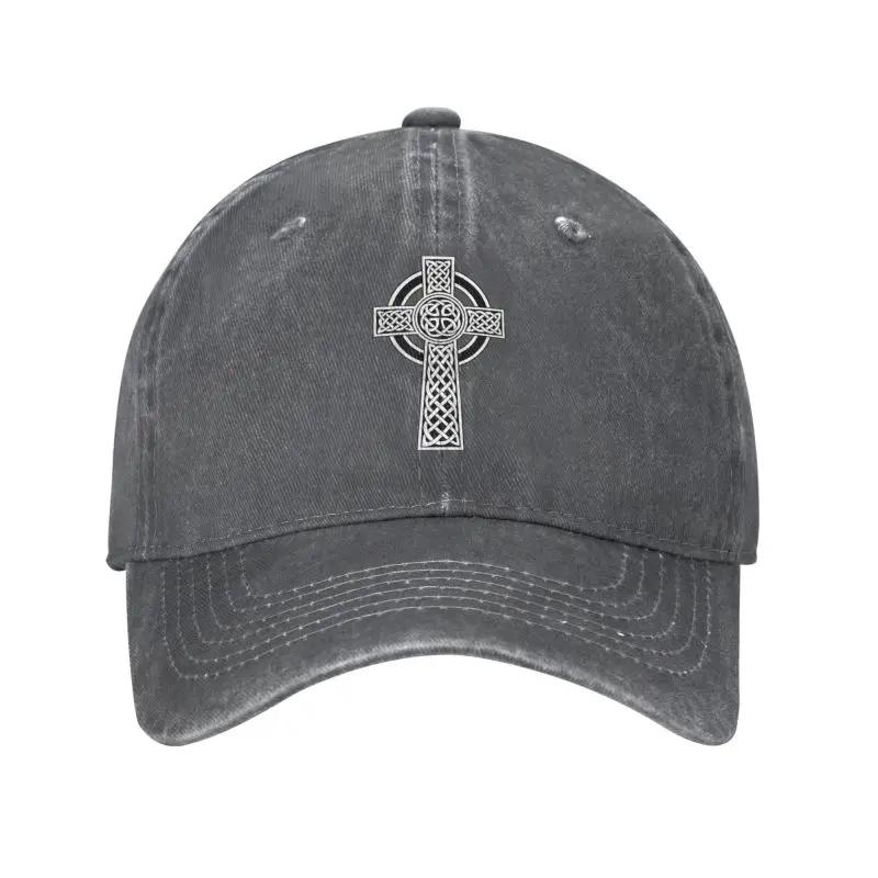 Punk Unisex Cotton Celtic Cross Celts Symbol Baseball Cap Adult Adjustable Dad Hat for Men Women Hip Hop