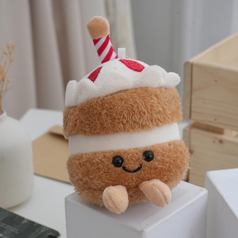 

Cute Cake Plush Pendant Doll - Birthday Gift Simulation Toy 18cm коричневый
