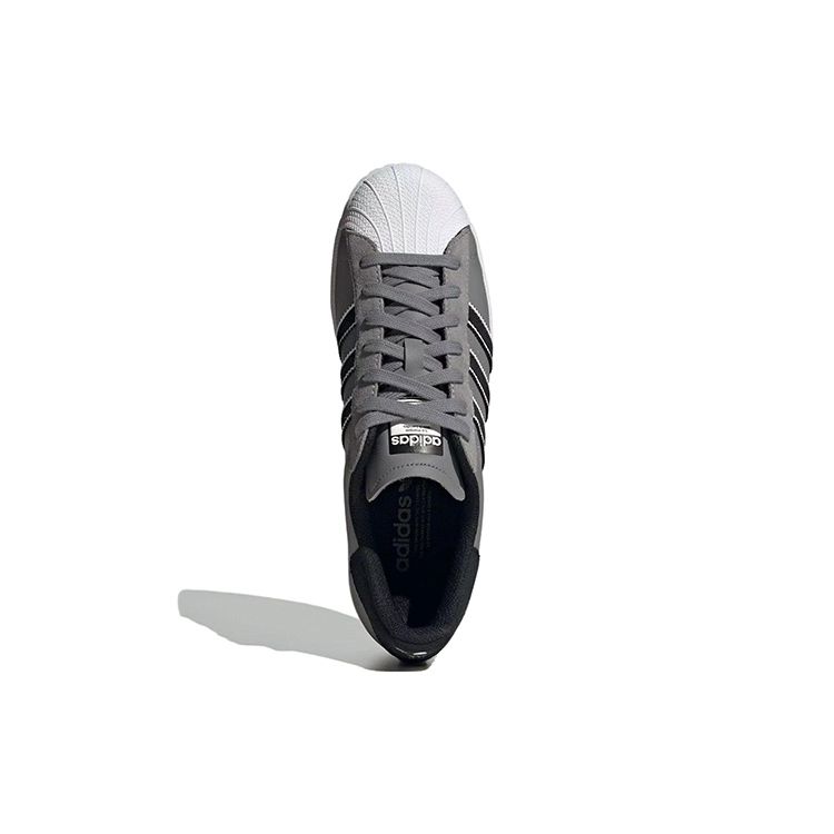 Adidas Superstar Grey Black Men Sneakers Grey-Three Core-Black