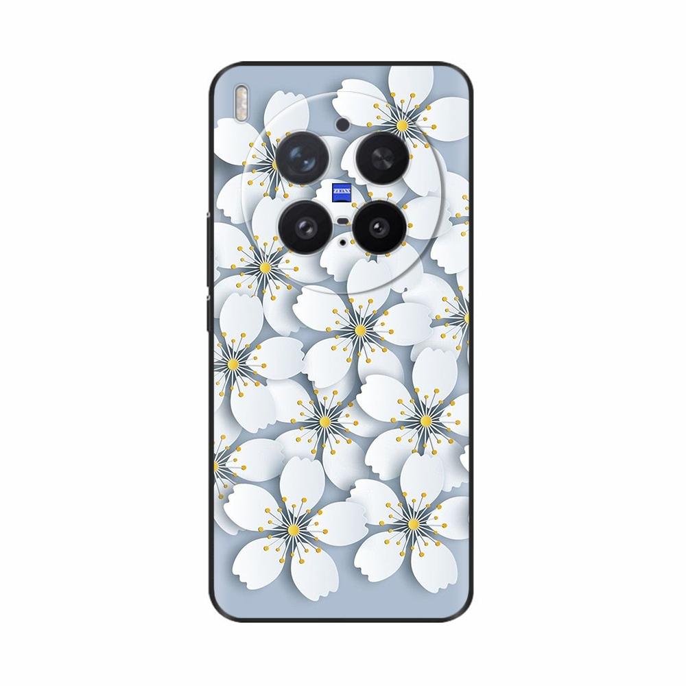 For VIVO X300 Pro Case Popular Flowers Cartoon Soft Silicone Phone Back Cover For Vivo X300 X 300 ShockProof Shell Bags Funda