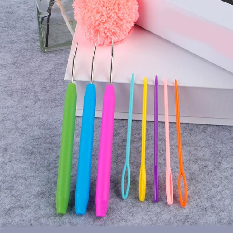 Large Eye Needle Embroidery Bent Needle Crochet Hooks and Knitting Mark