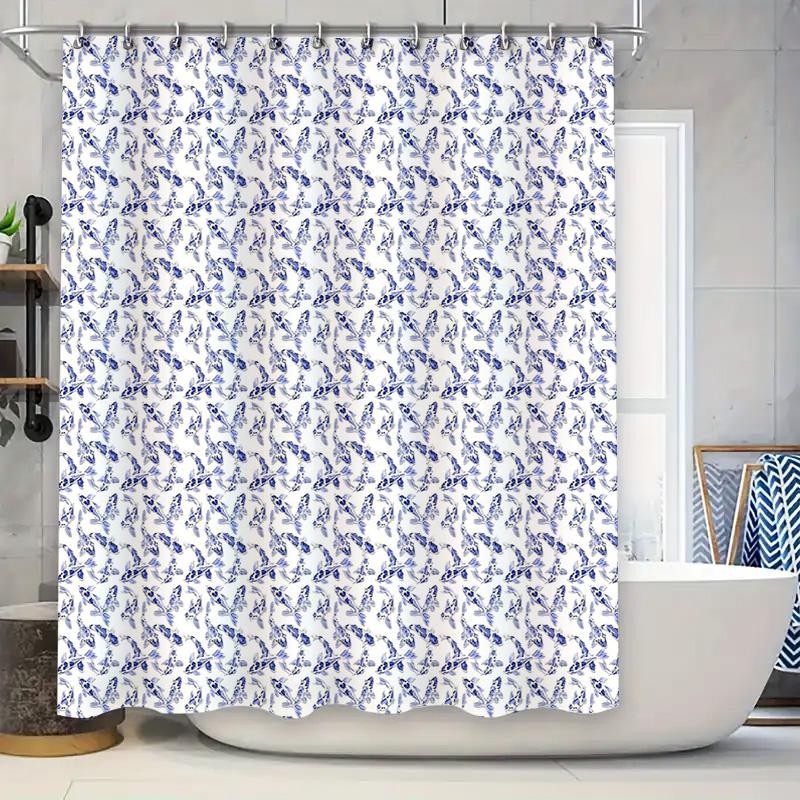

Vintage Floral Shower Curtain Waterproof Bathroom Decor Set With Hooks Farmhouse Rustic Country Chic Washable Fabric W60H190(CM)-1 Pcs