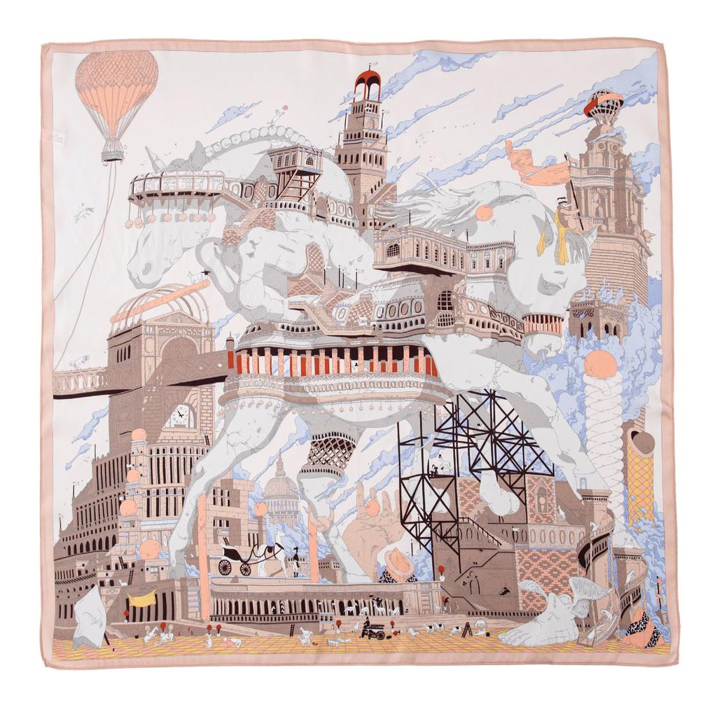 Mulberry silk scarf  new retro winter beautiful ginkgo printing four seasons shawl sunscreen dual-purpose