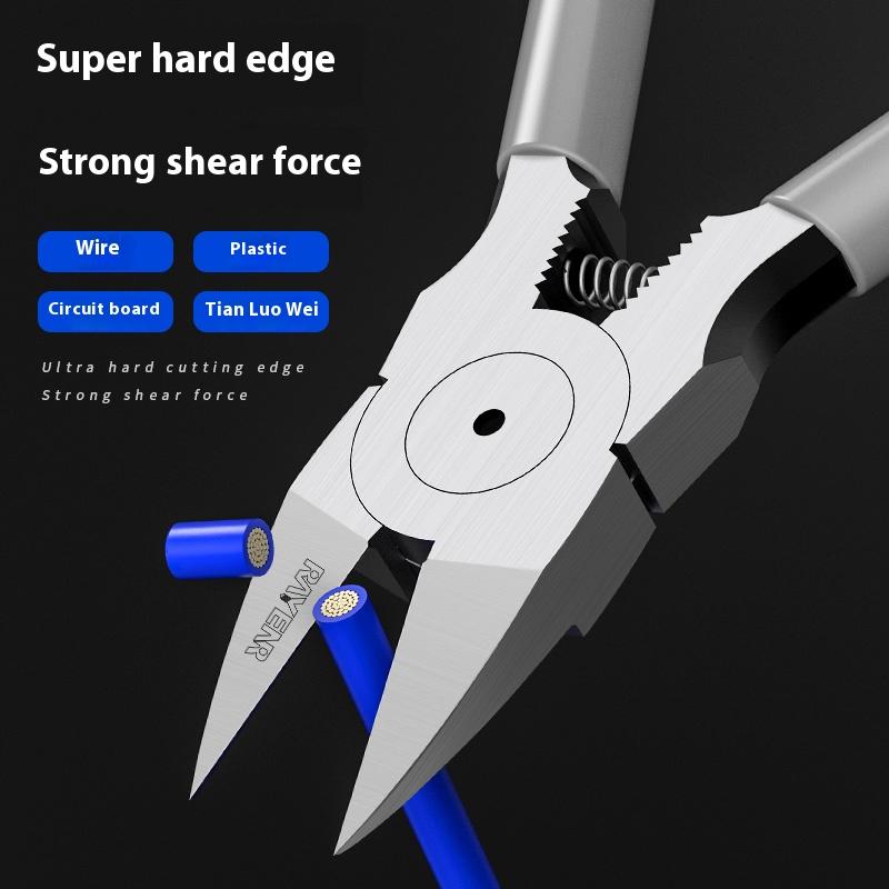 RAYENR CR-V Plasttang 6 tommer Avbitere Elektrisk Ledning Kabelkuttere Diagonaltang for Smykker Multifunksjonelt Jernvareverktøy