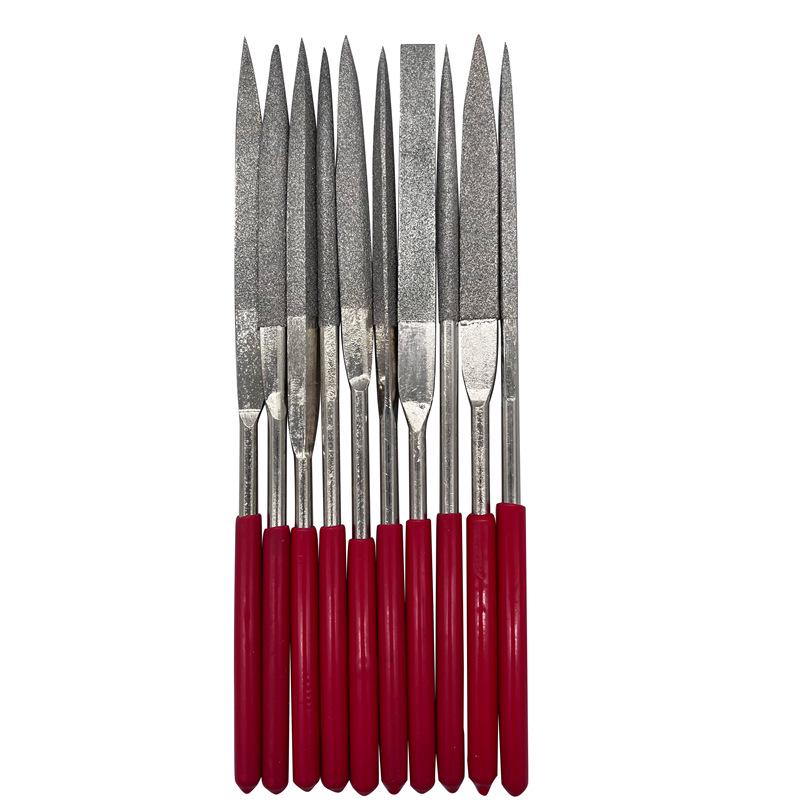 Diamond Grit Alloy Shaping File Set - Small, Precision Deburring Tools 3x140x10
