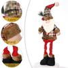 Christmas Doll Decorations, Plush Santa Claus, Snowman, and Reindeer Dolls Ornament Long Legs Table & Fireplace Decor