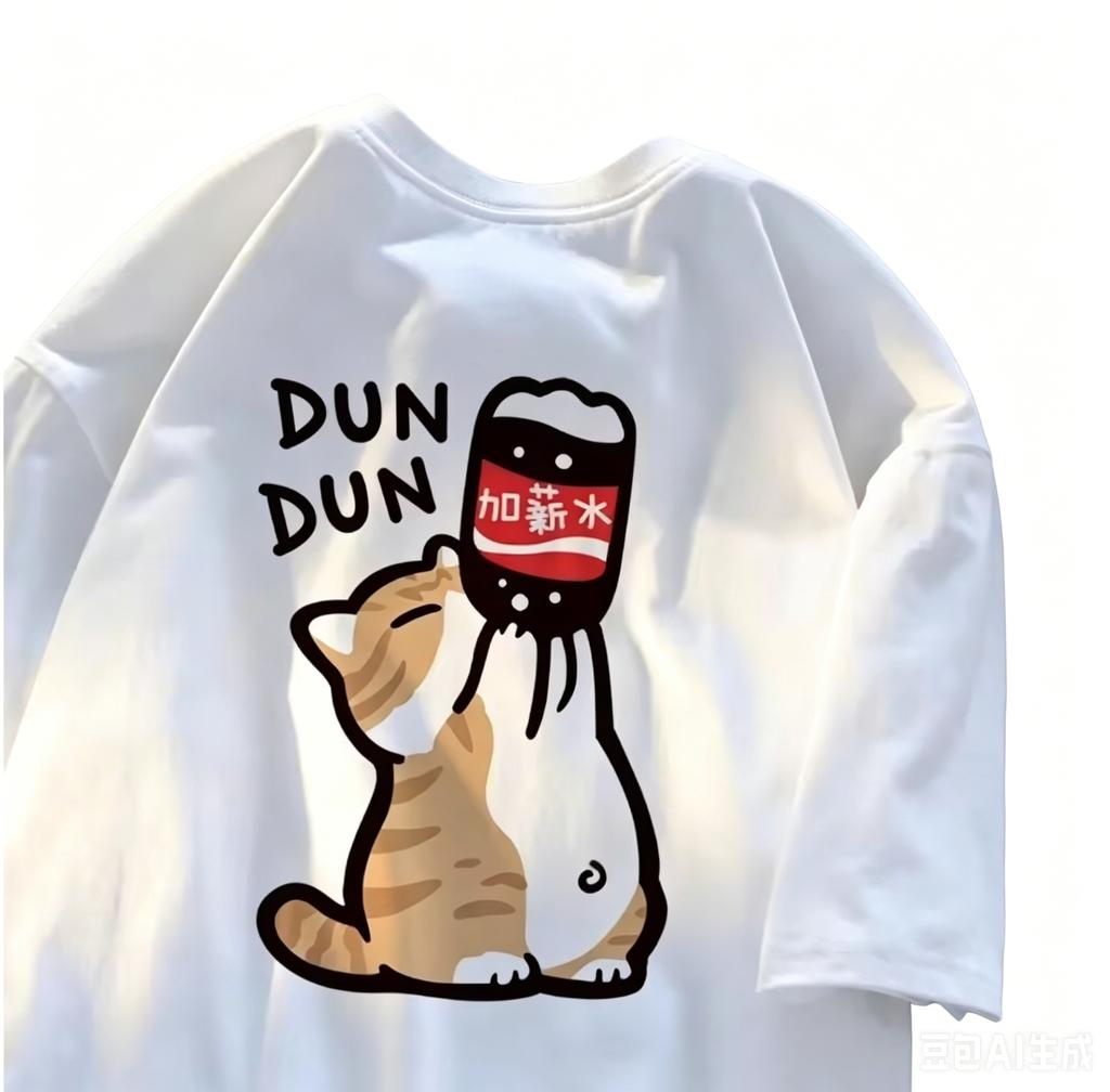 T Shirt Cat Chinoiserie Style Funny Summer Retro Trend Cartoon Kitten Tops Tee Tshirt Unisex Design Lovers Casual Short Sleeved