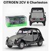 1/24 Scale WELLY Model Car Diecast  Dongfeng CITROEN 2CV 6 Charleston Classic Alloy Car Toy Vehicle Metal Toy Car for Kids Gift Collection