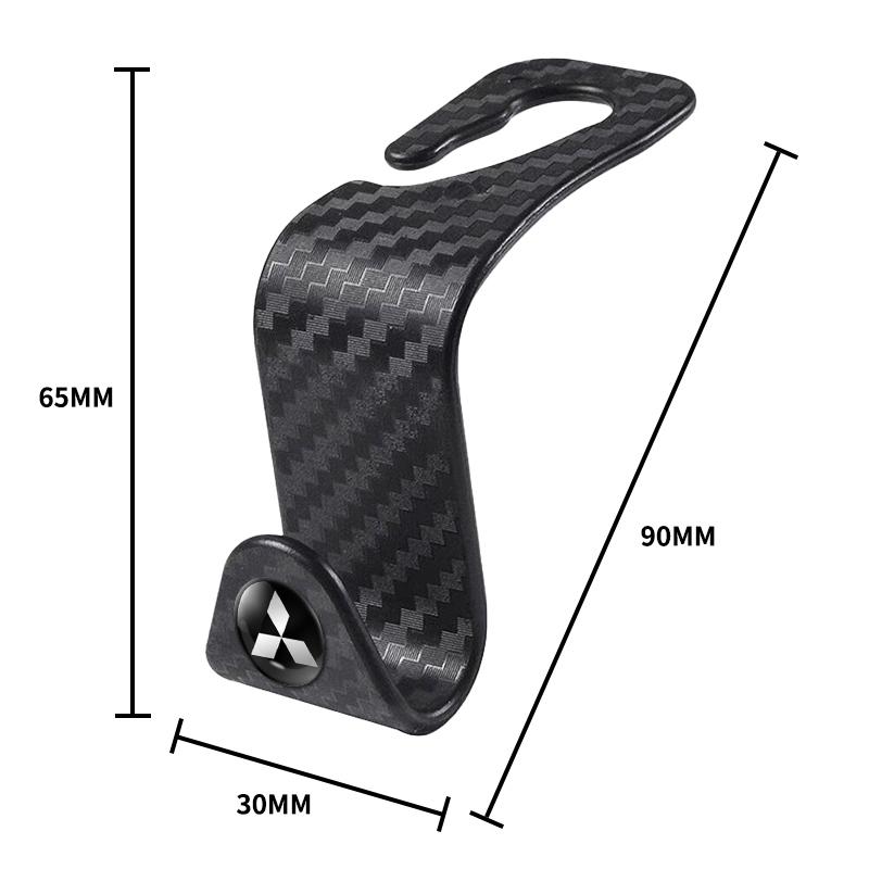 1/2/4pcs Carbon Fibre Car Seat Back Hooks Holders For Mitsubishi Mirage G4 DV5