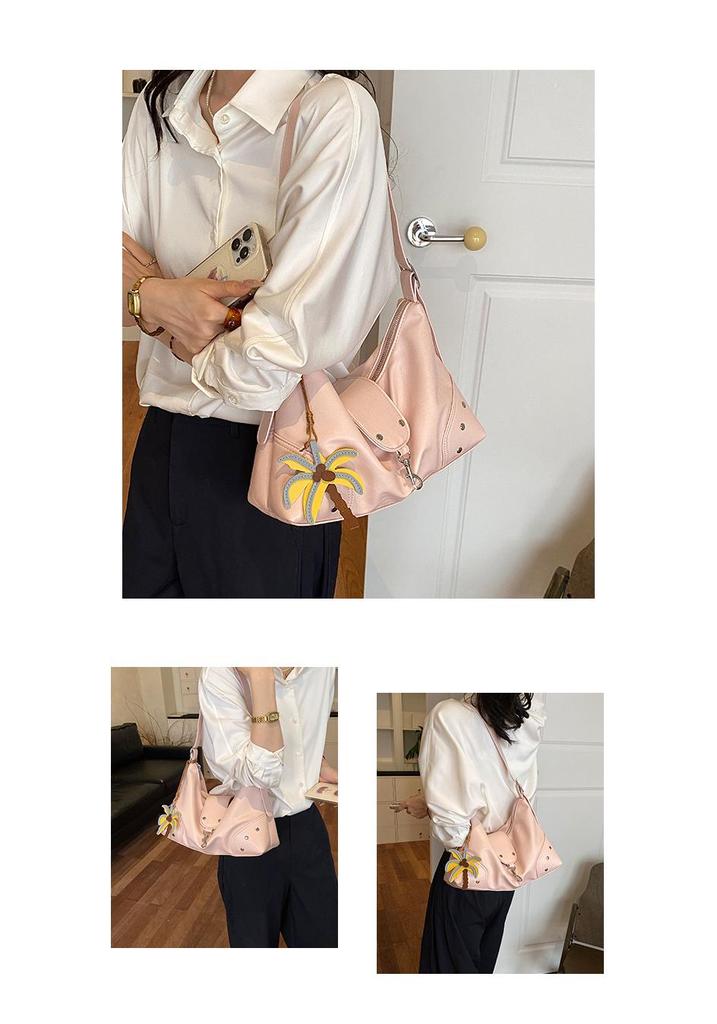 2026 Women's Retro Leather Tote: Large Capacity, Solid Color, Commuting Shoulder & Crossbody Bag