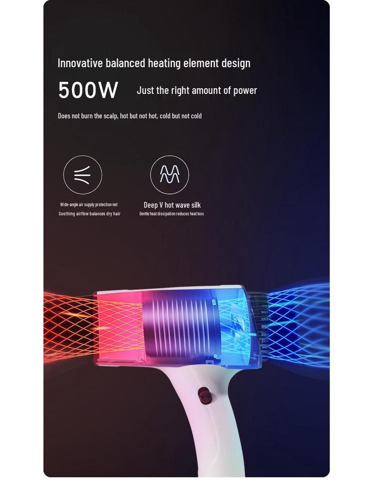 High-Power Wireless Portable Hair Dryer with Negative Ion Protection for Quick Drying