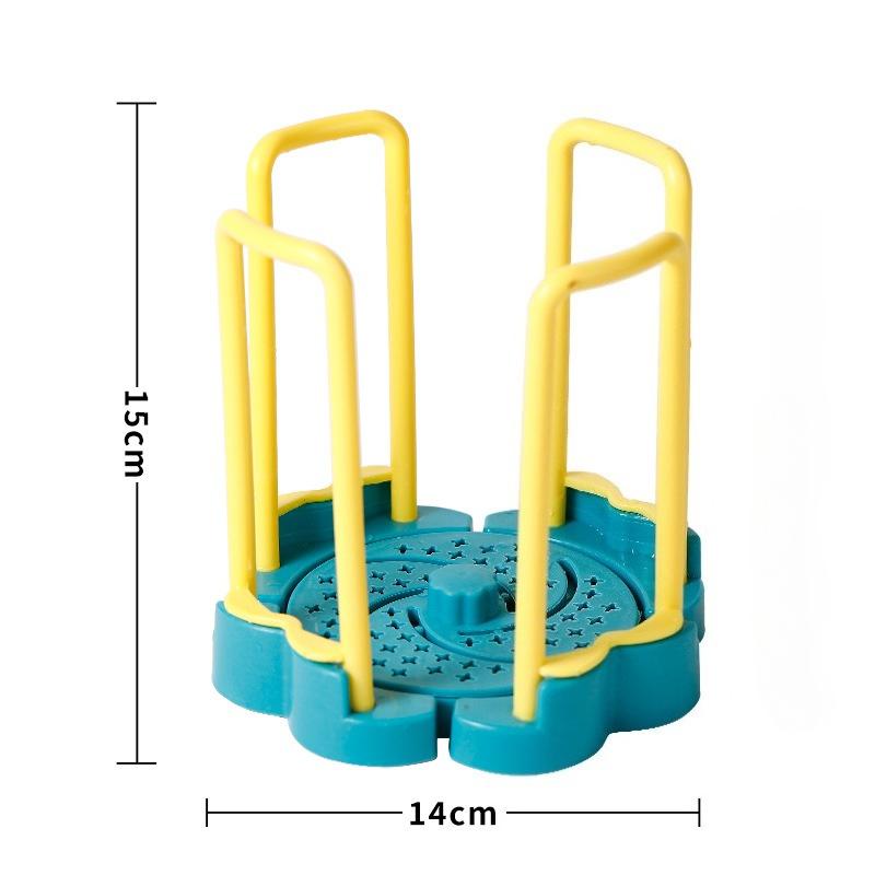 Регулируемая пластиковая подставка для мисок - Выдвижной органайзер для кухонного шкафа для тарелок мисок и тазов - Компактное дренируемое решение для хранения дома 1pc 498₽