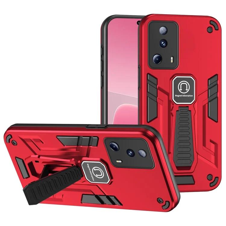 

For Xiaomi 13 Lite Civi 2 5G Phone Case with Kickstand Hybrid Hard PU Soft TPU Cover
