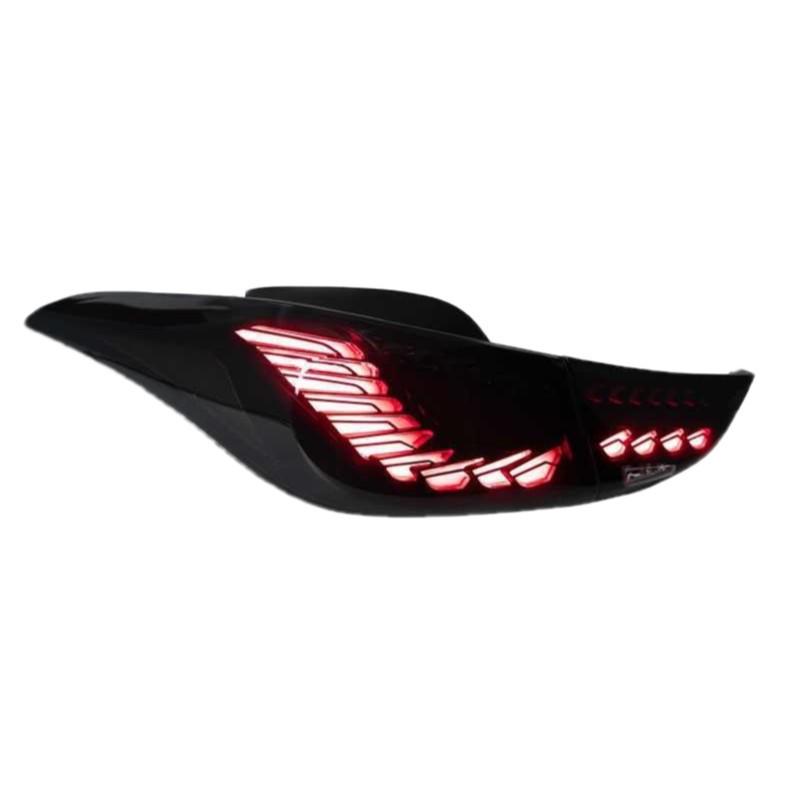 Dragon Scale LED Tail Lights with Sequential Turn Signals & Brake Lights for 12-16 Hyundai Elantra