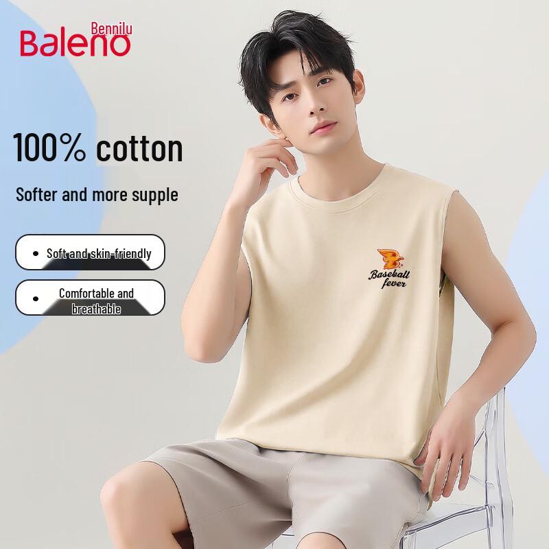 

Baleno Men s Heavyweight Cotton Sleeveless T-shirt Vest XL