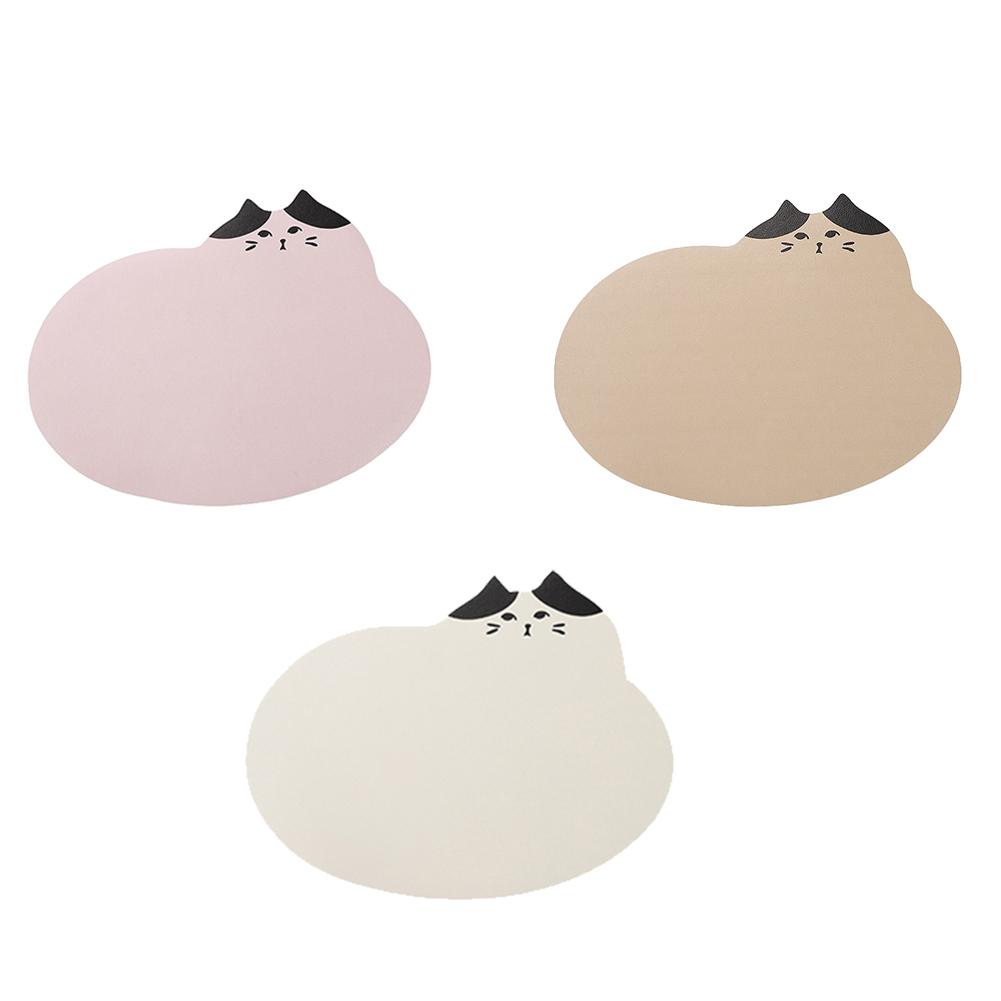 Niedliche Cartoon Katze Platzmatte Wasserdicht Hitzebeständig PU Leder Tischmatte