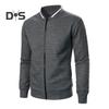 Herren Sweatshirt Mantel Stehkragen Langarm Patchwork Farbe Reißverschluss Knopfleiste Jacke Mantel mit Taschen Elastischer Saum Sport Outwear