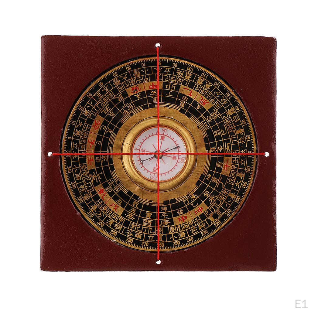 3 inch Fengshui Luo shui Tool Professional Geomantic Three Combined with Wooden Box
