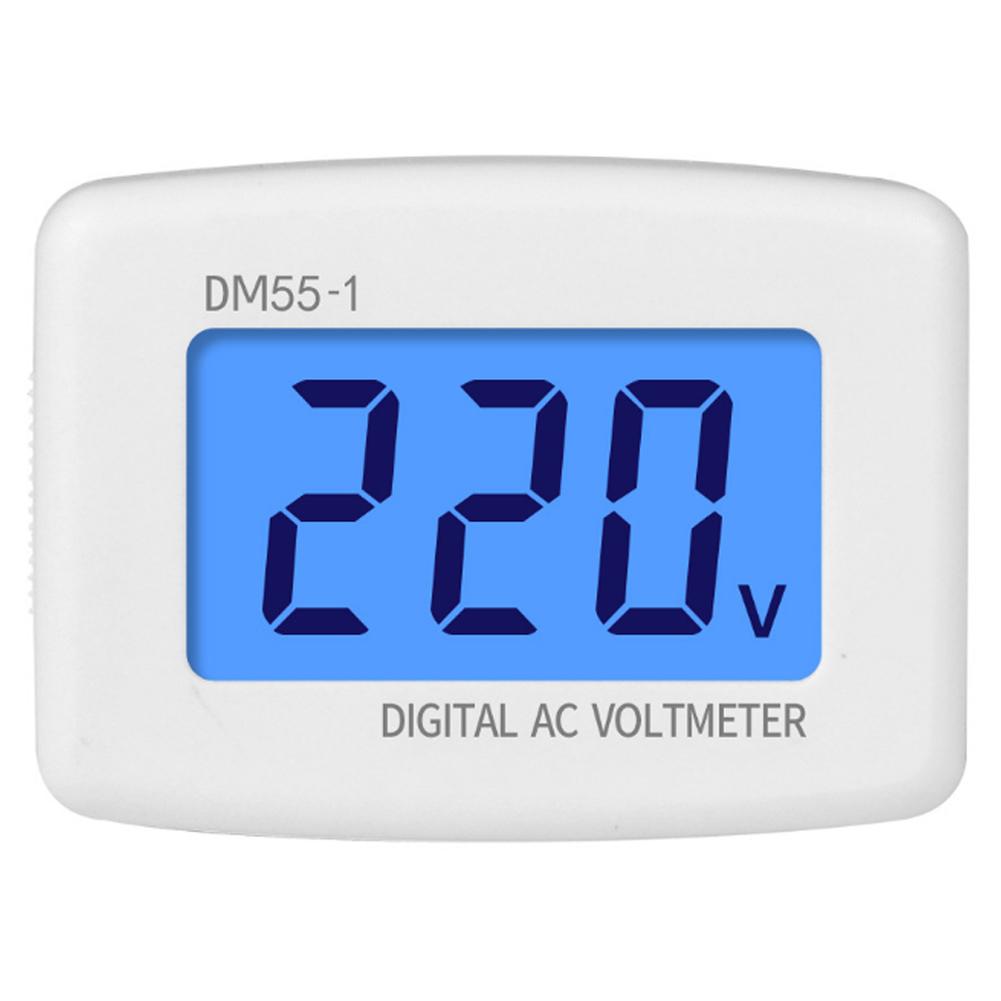 

DM55-1-EU Digital AC Voltmeter High Accuracy Household Appliances 230V 50Hz Voltage Tester білий