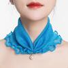 Women's Sunscreen Neck Cover Veil Neck Protection Scarf Summer Thin Ruffled Edge Scarf