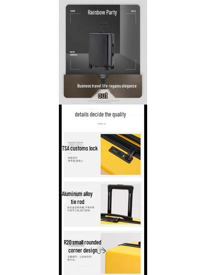 Durable Silent Universal Wheeled Carry-On Suitcase for Men, Women, and Students