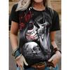 Summer Skull T-Shirt Fashion Short Sleeve Women 3d Printed Skull Women Clothing Casual T Shirt For Men Daily Party Tops Tee