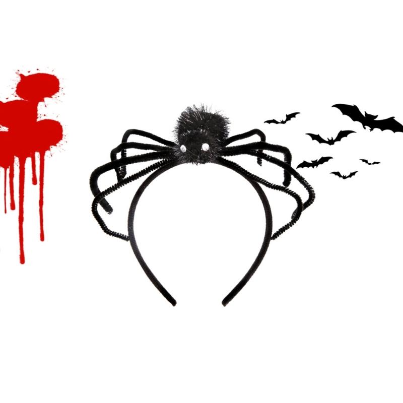 Niedliche Spinnen Deko Haarreif Damen Spa Gesicht waschen Make-up Stirnband für Fotoshootings Halloween Party Haaraccessoires