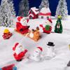 Cute Snowman Santa Claus Ornament Christmas Decoration Creative Diy Desktop Small Ornament Miniature Figurines Xmas Gifts