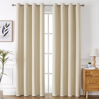 Blackout Curtains Solid Grommet Top Light Blocking Noise Reducing Window Draps For Bedroom Office Kitchen