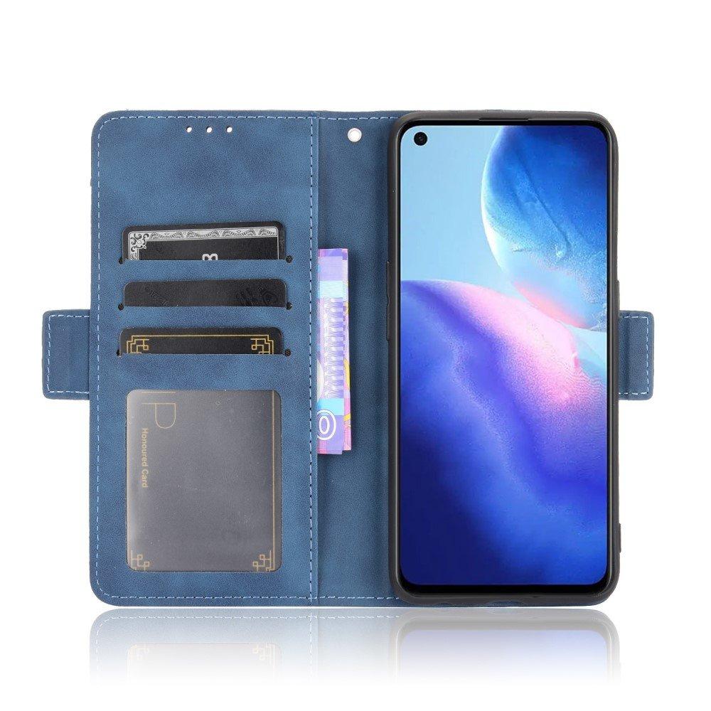 Flip Case for Oppo Reno 5 5G, Card Slot, Blue