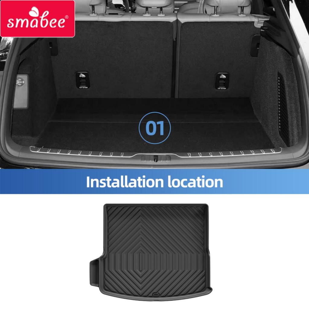Smabee Left Drive for AITO M5/Seres 5 2022-2024 TPE 3D Car All-Weather Floor Mats Trunk Pad Backrest Liner Accessories Black