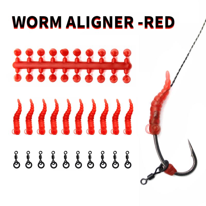21pcs Carp Fishing Accessories Kit Worm Aligner Ring Swivel Hook Bead Size S L Small Fits Line Aligner Hook Sleeve For Carp Fishing Tackle