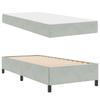 Bed Frame with Mattress Light Grey 90 x 200 cm Fabric
