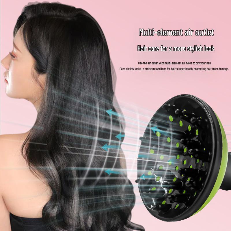 Universal Hair Dryer Diffuser with Large Nozzle & Rubber Interface for Curl Styling and Drying