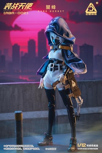 LOSCONT Armed Battle Angels Series ABA 002 Dark Hornet 1/12 Scale PVC, ABS, POM, and Fabric Painted Movable Figure