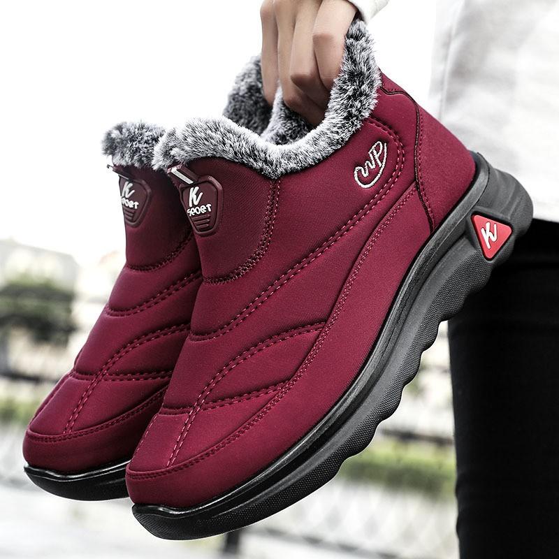 Autumn and Winter Cotton Shoes Mother Shoes Unisex Cotton Boots Wholesale Plus Velvet Thick High Top Warm