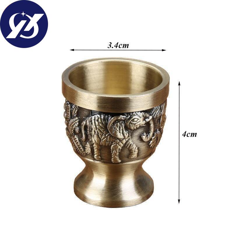 Nordic Shot Glass Small Mouth Liquor Cup Classic Embossed Carving Flowers Personality Wine Mug Bar Drinkware